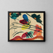 met drie ruiters - Wassily Kandinsky — ingelijst kunstwerk aan de muur