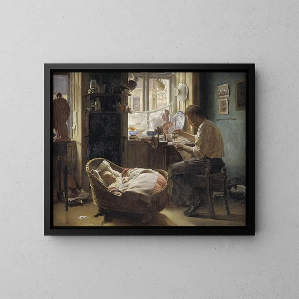 at the repair shops of China - Wenzel Tornow — framed artwork on a wall