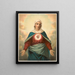 Maria met het embleem van het hart op de borst - Werner & Company — ingelijst kunstwerk aan de muur