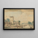 Landschap met rivier en een boot - Wigerus Vitringa — ingelijst kunstwerk aan de muur
