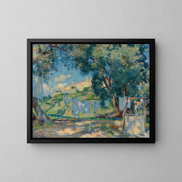 A gentle breeze in Provence - Wilfrid Gabriel de Glehn — framed artwork on a wall