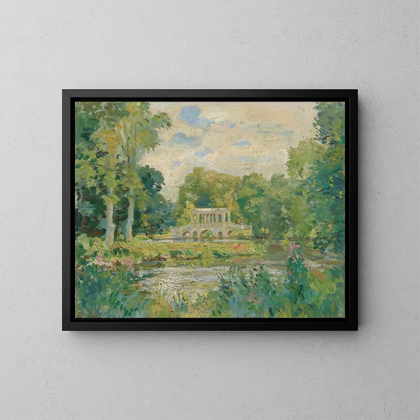 The Palladian Bridge at Wilton House - Wilfrid Gabriel de Glehn — framed artwork on a wall