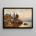 Diligence in the Port of Pomerania - Wilhelm Alexander Meyerheim — framed artwork on a wall