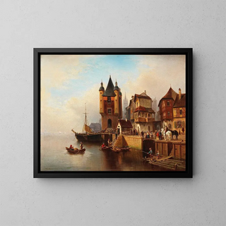 Wilhelm Alexander Meyerheim - Stadt am Flussufer.webp