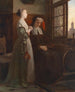 Klokketoren in de avond - Wilhelm Amberg — weergave van het kunstwerk