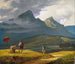 Landschapschilderij met berglandschap - Wilhelm Bendz — weergave van het kunstwerk