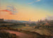 Uitzicht op Rome bij avondlicht - Wilhelm Brücke — weergave van het kunstwerk