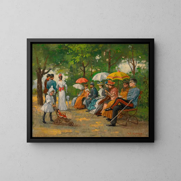 L'Allée des Liserons dans le Prater de Vienne - Wilhelm Gause — framed artwork on a wall