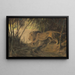 Leeuw die naar de rivier loopt - Wilhelm Kuhnert — ingelijst kunstwerk aan de muur