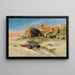 van het paar leeuwen in de steppe - Wilhelm Kuhnert — ingelijst kunstwerk aan de muur