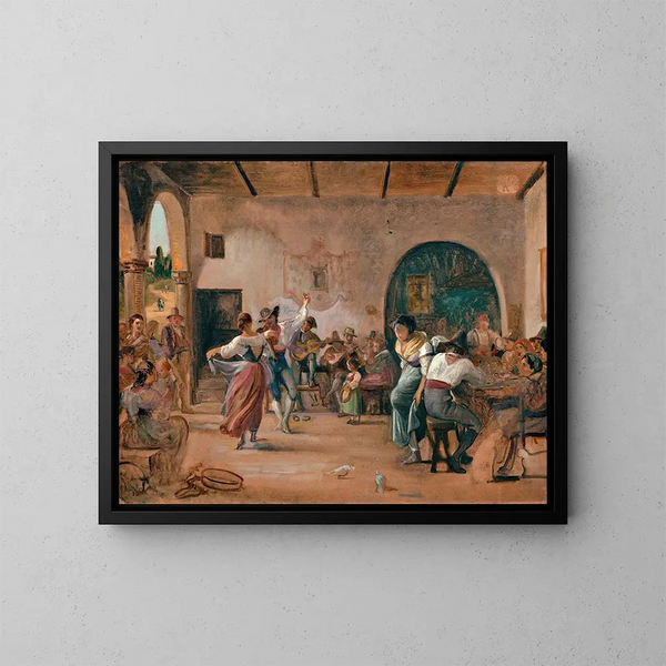 Dansen in een Osteria - Wilhelm Marstrand — ingelijst kunstwerk aan de muur