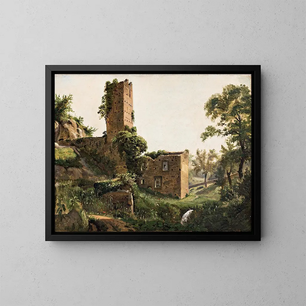 Landschap met ruïnes - Wilhelm Marstrand — ingelijst kunstwerk aan de muur
