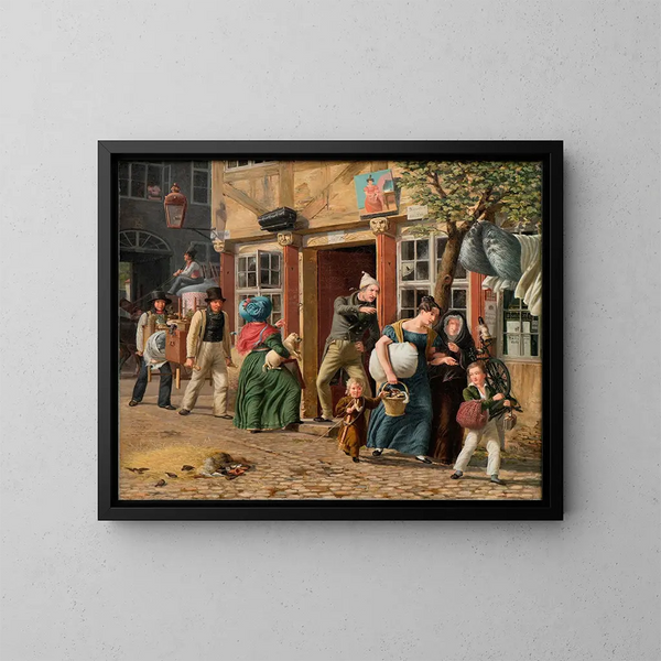 Moving Scene - Wilhelm Marstrand — framed artwork on a wall
