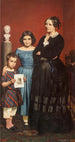 Portrait painting of Frederikke Vilhelmine Hage with children - Wilhelm Marstrand — artwork view