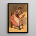 Roman Woman with a Child Study for the Feast of Saint Anthony in Rome - Wilhelm Marstrand — framed artwork on a wall