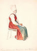 Swedish peasant painting of a seated woman with a headscarf - Wilhelm Marstrand — artwork view
