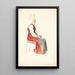 Swedish peasant painting of a seated woman with a headscarf - Wilhelm Marstrand — framed artwork on a wall