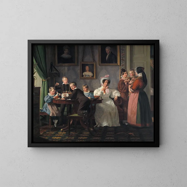 La famille Waagepetersen - Wilhelm Marstrand — ingelijst kunstwerk aan de muur