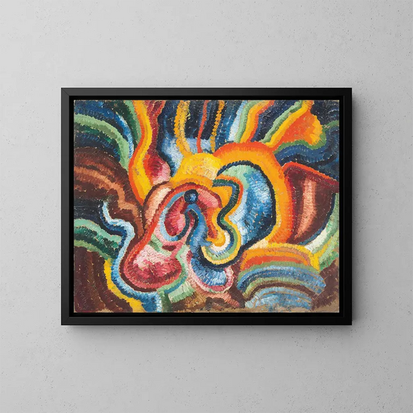 Composition astrale XVI - Wilhelm Morgner — framed artwork on a wall