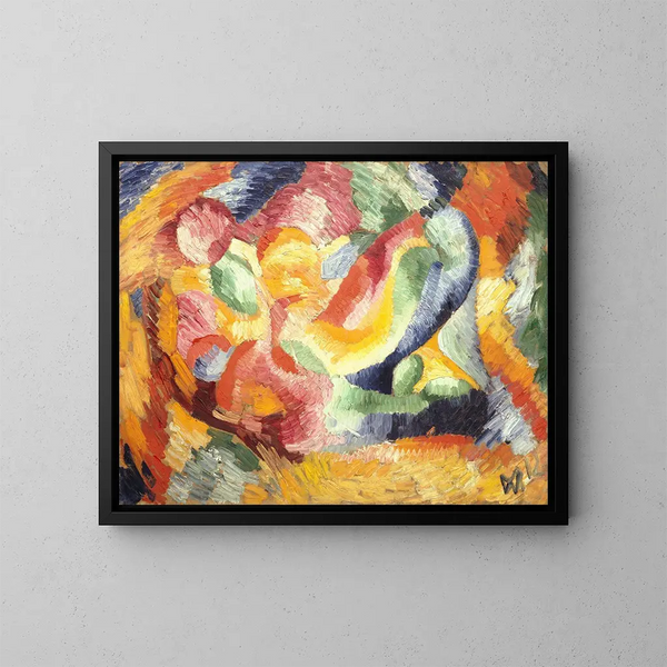 Composition astrale VI - Wilhelm Morgner — framed artwork on a wall