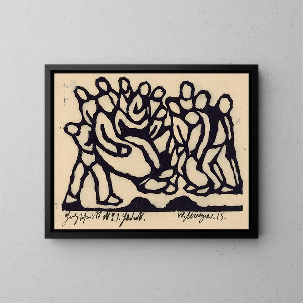 Christ devant le Grand Conseil - Wilhelm Morgner — framed artwork on a wall