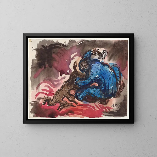 Fall of Light - Wilhelm Morgner — framed artwork on a wall