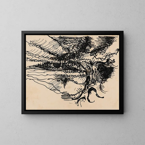 Landscape Painting - Wilhelm Morgner — framed artwork on a wall