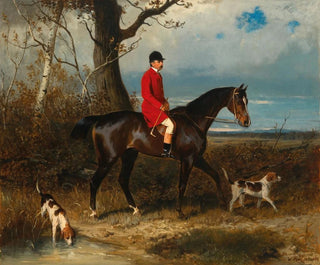 Wilhelm Richter - Count Miklos Pl Esterhazy de Galntha with his Hounds.webp