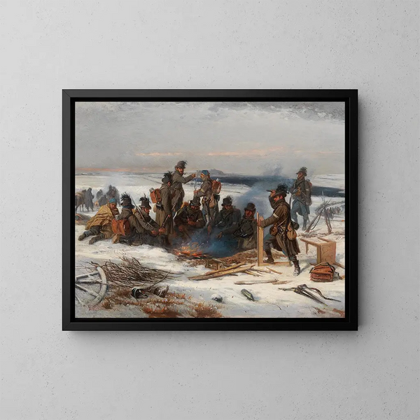Repos des soldats - Wilhelm Richter — framed artwork on a wall