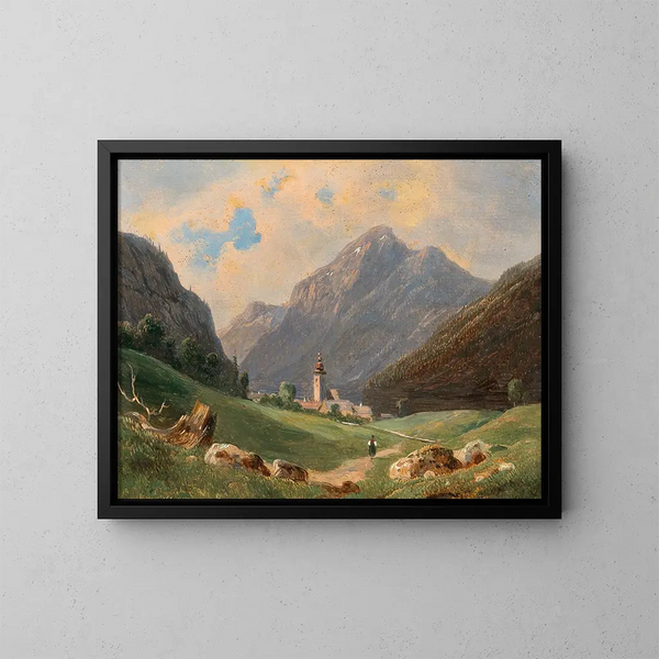A View of Tyrol - Wilhelm Steinfeld — framed artwork on a wall