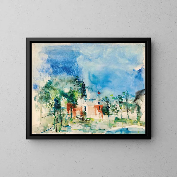 Château aux tours rouges - Wilhelm Thöny — framed artwork on a wall