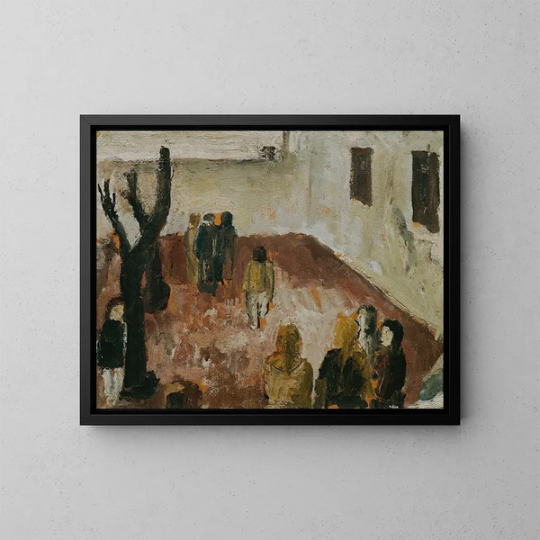 Study of Schoolyard - Wilhelm Thöny — framed artwork on a wall