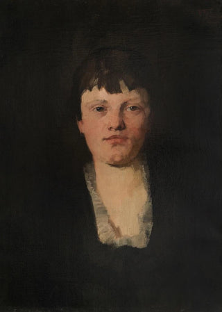 Wilhelm Trbner - Mdchen mit viereckigem Halsausschnitt.webp