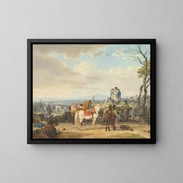Soldats autrichiens - Wilhelm von Kobell — framed artwork on a wall