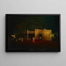 Vue van personages in een straat nabij een hacienda - Will Sparks — ingelijst kunstwerk aan de muur