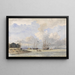 The Meuse in front of Rotterdam with an American and Swedish ship - Willem Anthonie van Deventer — framed artwork on a wall