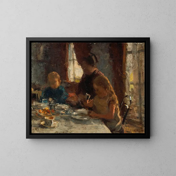A family breakfast - Willem Bastiaan Tholen — framed artwork on a wall
