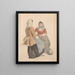 Twee zittende vrouwen met een kruik - Willem Hendrik Schmidt — ingelijst kunstwerk aan de muur