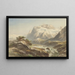 Landschap met bergen - Willem Jan van den Berghe — ingelijst kunstwerk aan de muur