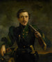 Zelfportret in uniform van de fuseliers - Willem Jodocus Mattheus Engelberts — weergave van het kunstwerk