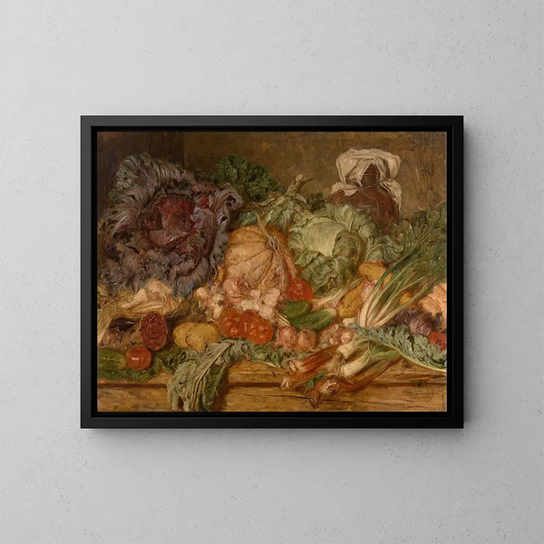 Vegetables - Willem Linnig the Younger — framed artwork on a wall