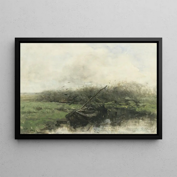 Willem Maris - Roeiboot in een sloot.webp