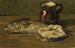 Natuur stilleven met kabeljauw - Willem Roelofs II — weergave van het kunstwerk