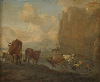 Willem Romeyn - Livestock by a River.webp