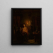 van een gezinsmoment binnen bij kaarslicht - Willem Thans — ingelijst kunstwerk aan de muur