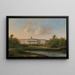 van Achteraanzicht van het paleis van Buitenzorg vóór de aardbeving van 10 oktober 1834 - Willem Troost de Jonge — ingelijst kunstwerk aan de muur
