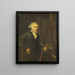 portret van een schilder, waarschijnlijk Harmanus Uppink - Willem Uppink — ingelijst kunstwerk aan de muur