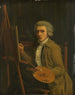 portret van een schilder, waarschijnlijk de kunstenaar zelf - Willem Uppink — weergave van het kunstwerk