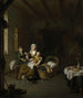 Een moeder voedt haar kind - Willem van Mieris — weergave van het kunstwerk