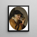Een oude vrouw met een urineglas De bedrieger - Willem van Mieris — ingelijst kunstwerk aan de muur